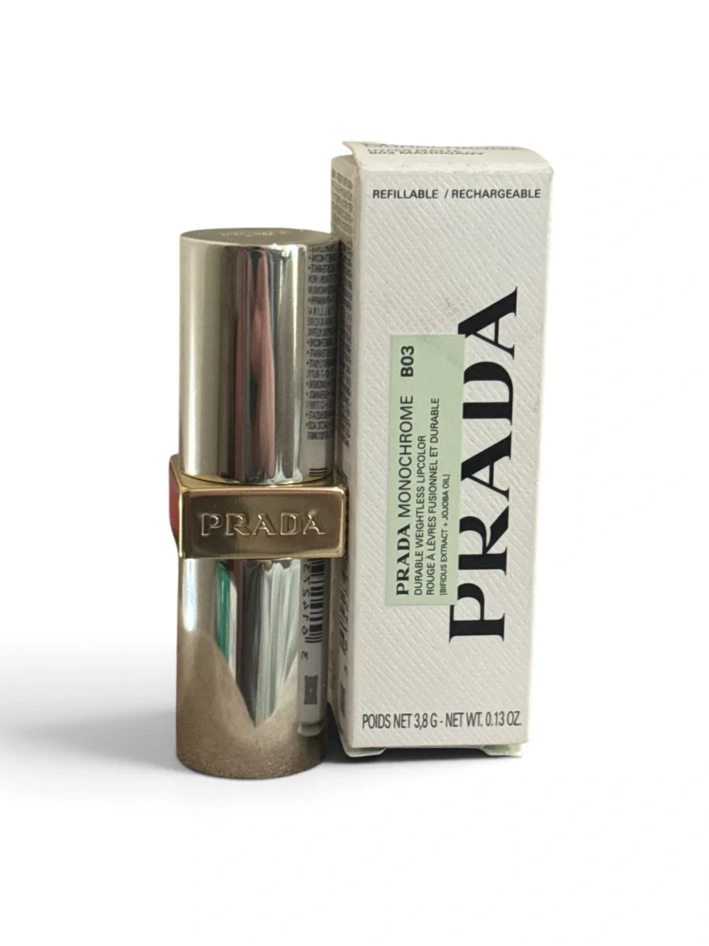 Prada Monochrome Lipstick Hyper Matte B03 MAHOGANY NIB Refillable also!
